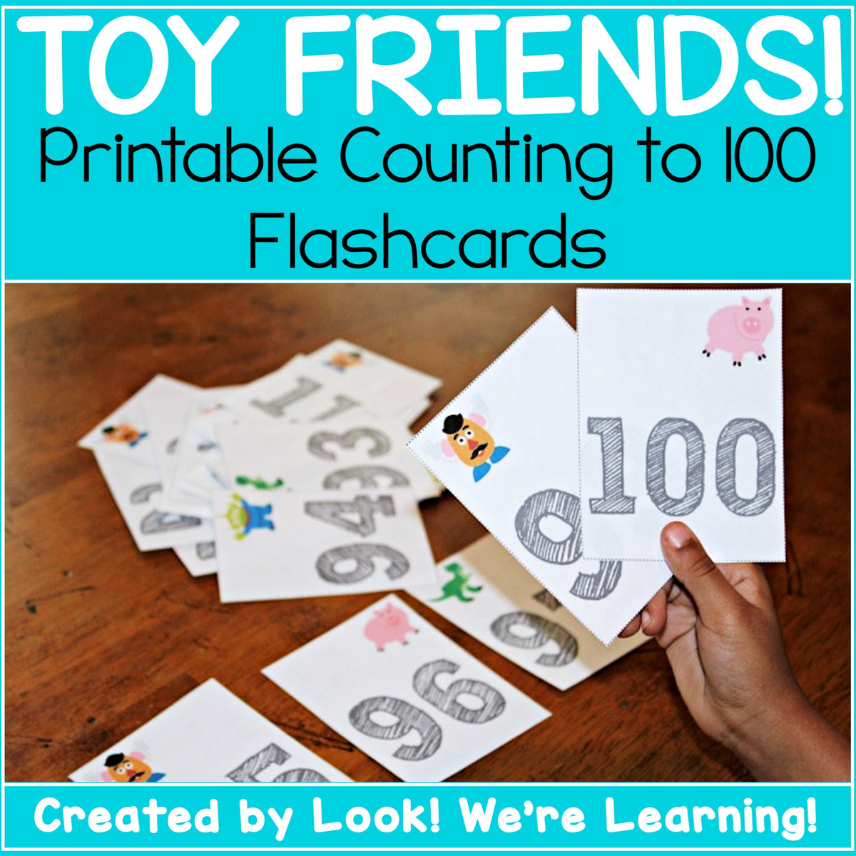 Toy Friends Counting to 100 Flashcards Look! We're Learning!