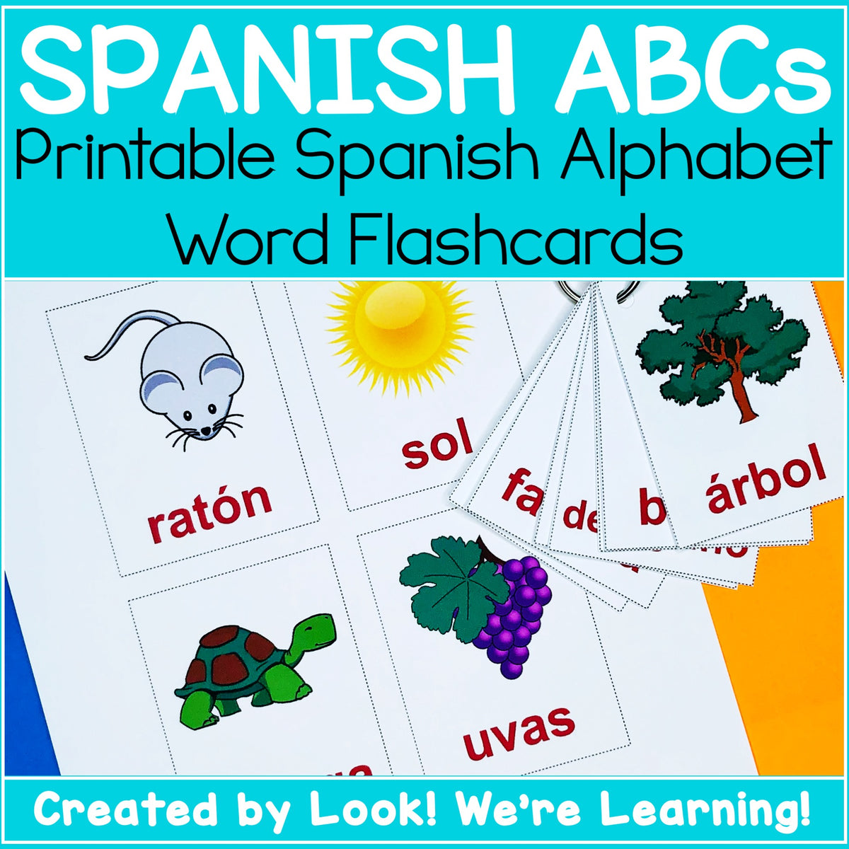 Spanish Alphabet Flashcards - Look! We're Learning!