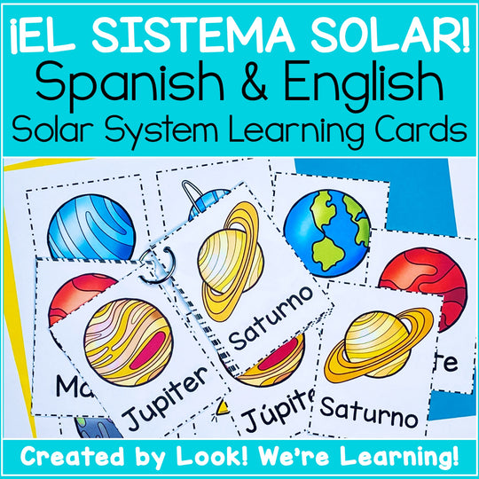 Printable Spanish Solar System Flashcards – Look! We're Learning!